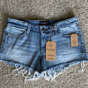 Lucky Brand Blue Jean Shorts Distressed Hem